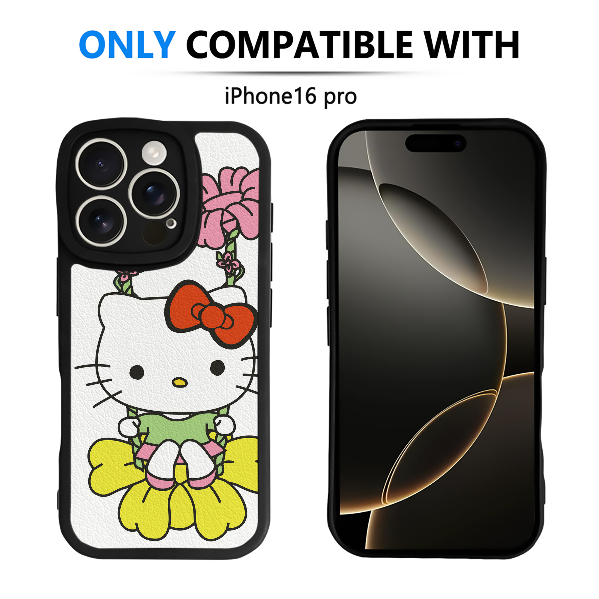 （画像用） Hello Kitty ハローキティ 【iPhone 16シリーズ対応】シリコンスマホケース（レザー調） 材質：シリコン